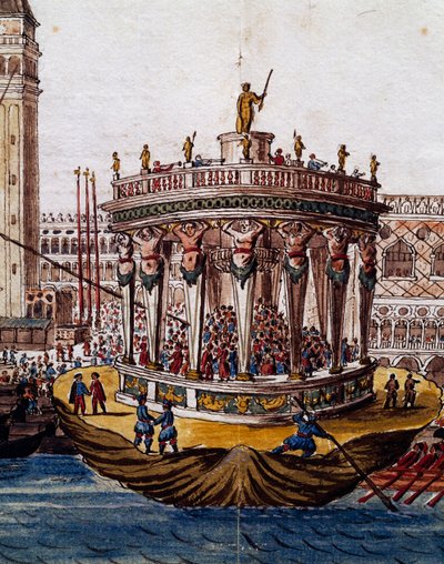 Wereldtheater, Toernooi in Venetië door Broederschap van Ridders van de Kousenband door Jan van Grevenbroeck