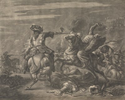 Slagveld - Dood van een Turk door Jan van Huchtenburg