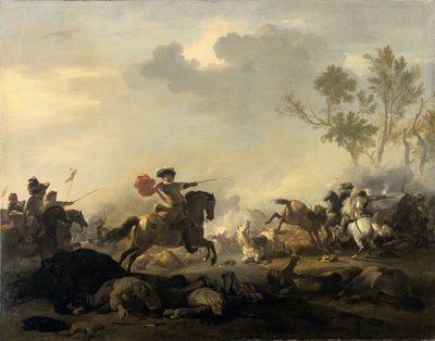 Cavalerieaanval door Jan van Huchtenburg