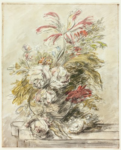 Een Bloemenstuk door Jan van Huysum