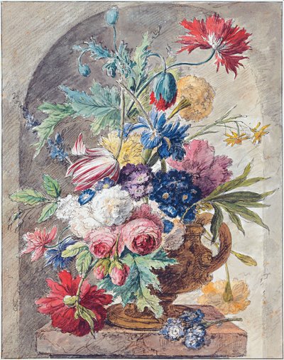 Bloemstilleven, ca. 1734 door Jan van Huysum