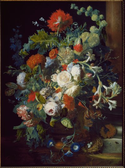 Stilleven. Bloemenmand door Jan van Huysum