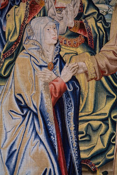 De hemel van Karel V: Christus neemt afscheid van zijn moeder door Jan van II Coninxloo