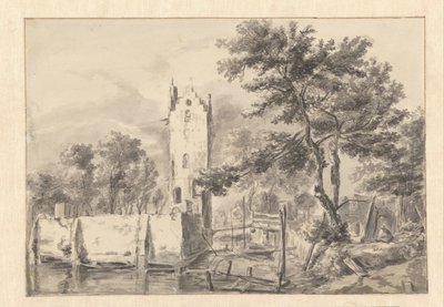 Gezicht op Kostverloren Manor aan de Amstel door Jan van Kessel