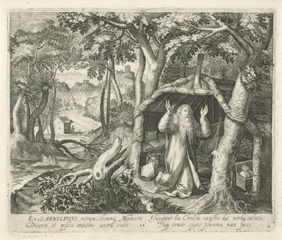 H. Arnulphus van Metz als kluizenaar door Jan van Londerseel