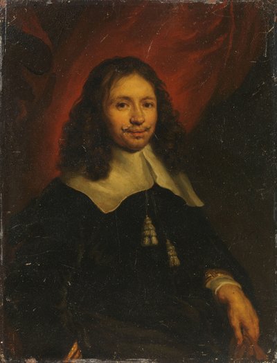 Portret van Dionijs Wijnands, koopman in Amsterdam door Jan van  Noordt