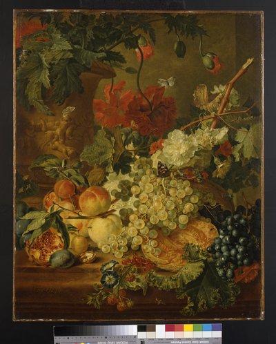 Fruit en Bloemen, naar J. van Huysum door Jan van Os