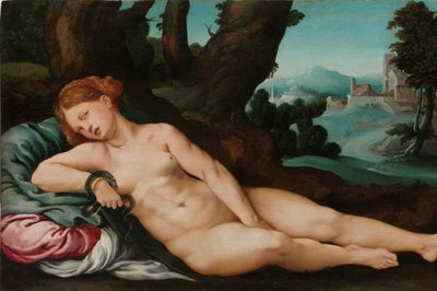 De stervende Cleopatra door Jan van Scorel (attributed to)
