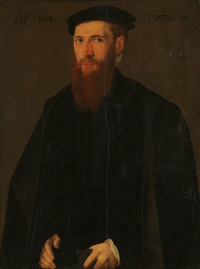 Portret van Willem van Lokhorst (1514-64) door Jan van Scorel (copy after)
