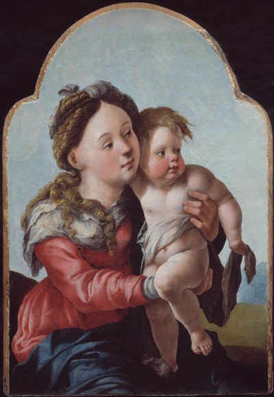 Madonna en kind door Jan van Scorel