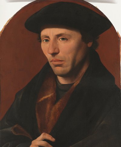 Portret van een Haarlemse burger door Jan van Scorel