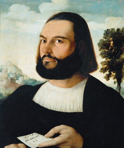 Portret van een man ... door Jan van Scorel