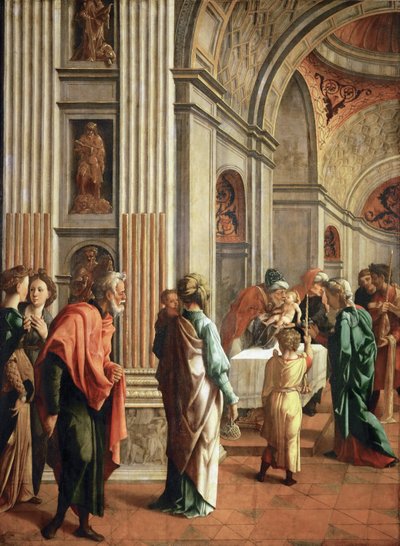 De presentatie in de tempel door Jan van Scorel