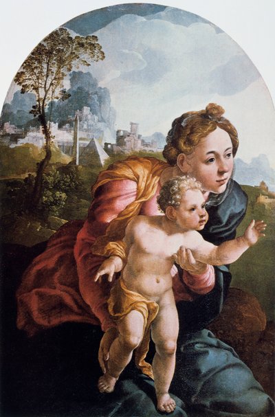 De Maagd en het Kind, 16e eeuw door Jan van Scorel