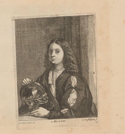 Portret van een onbekende man met baret door Jan van Troyen
