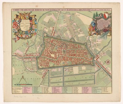 Plattegrond van de stad Utrecht door Jan van Vianen