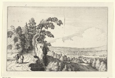 Gezicht op een dal (Landschappen, Amenissimae aliquot requculae) door Jan van de Velde (II)
