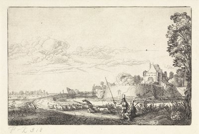 Landschap met de Zijlpoort te Haarlem door Jan van de Velde (II)