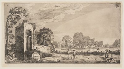 April, uit De twaalf maanden van het jaar door Jan van de Velde II