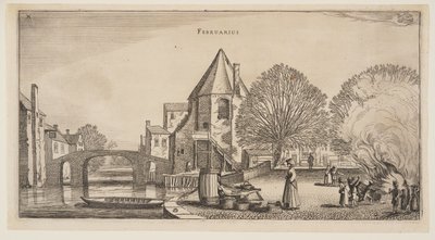 Februari, uit De twaalf maanden van het jaar door Jan van de Velde II