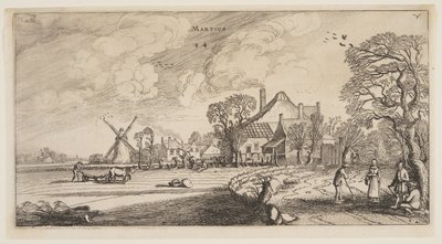 Maart, uit De twaalf maanden van het jaar door Jan van de Velde II