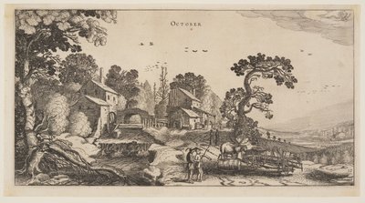 Oktober, uit De twaalf maanden van het jaar door Jan van de Velde II