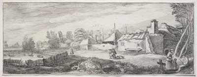 Enkele Aangename Landschappen en Ruïnes van Oude Monumenten: Vervallen Boerderij door Jan van de Velde II