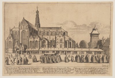 De Sint-Bavokerk in Haarlem door Jan van de Velde II