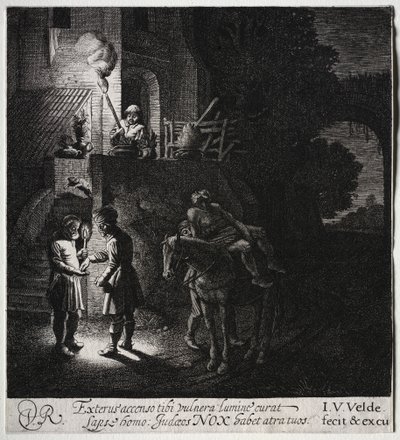 De Barmhartige Samaritaan Betaalt de Herbergier door Jan van de Velde II