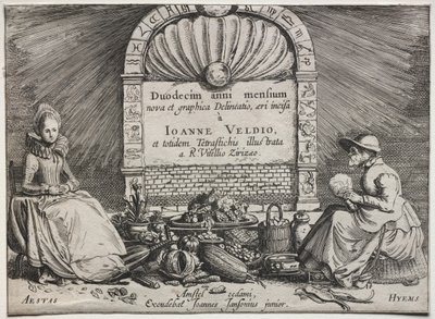 De Twaalf Maanden: Titelpagina door Jan van de Velde II