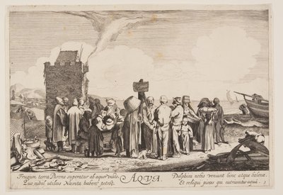 Water, uit De vier elementen door Jan van de Velde II