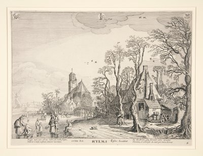 Winter, uit een serie van de vier seizoenen door Jan van de Velde II