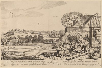 Lucht door Jan van de Velde II after Willem Buytewech