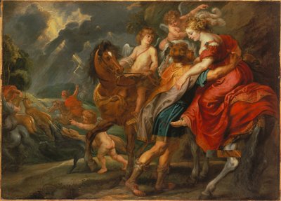 Dido en Aeneas door Jan van den Hoecke