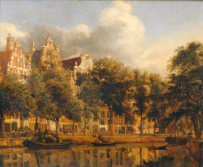 Le Herengracht à Amsterdam - The Herengracht in Amsterdam, about 1668/1674 ... door Jan van der (manner of) Heyden