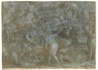 Jacht op stekelvarkens (Jachtpartijen, dl. 2) door Jan van der Straet