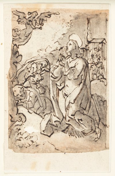 Agonie in de Tuin door Jan van der Straet, called Stradanus
