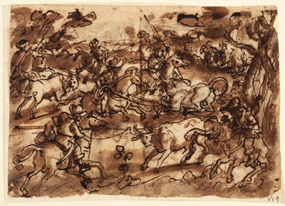Recto: Stierenjacht met lasso