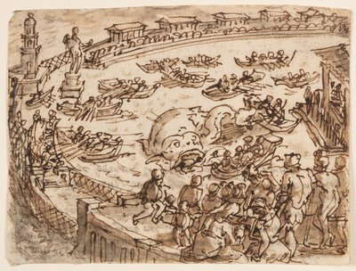 Recto: Walvisjacht door Keizer Claudius in de haven van Ostia; Verso: inscriptie met betrekking tot Plinius de Oudere