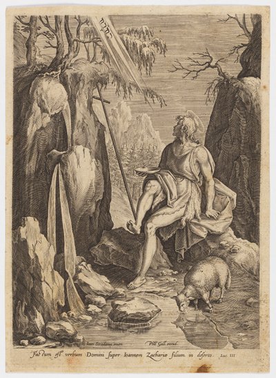 St. Johannes de Doper in de Wildernis door Jan van der Straet, called Stradanus