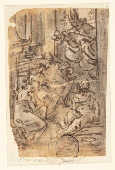 Studie voor een Compositie door Jan van der Straet, called Stradanus