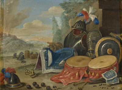 Emblemen van oorlog door Jan van the Elder Kessel