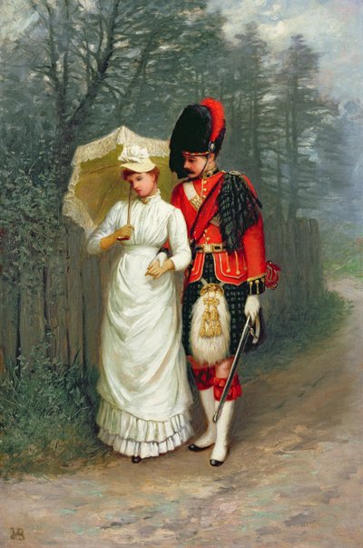 Een officier en zijn dame door Jane Maria Bowkett