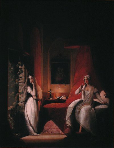 Een scène uit de roman "A Sentimental Journey Through France and Italy" van Laurence Sterne. door Jane Stuart