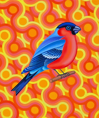 Goudvink, 2023 door Jane Tattersfield