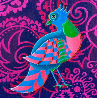 Geruite Vogel, 2019 door Jane Tattersfield