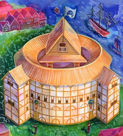 Shakespeares Globe Theatre door Jane Tattersfield
