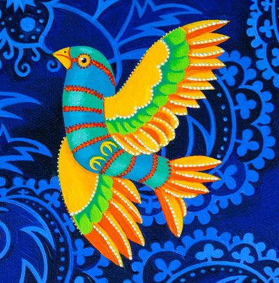Geelvleugelige Vogel, 2019 door Jane Tattersfield