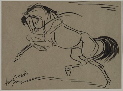 Steigerend paard door Jane Travis