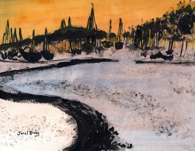 Cap Sante Marina in Inkt, ca. 2020 door Janel Bragg